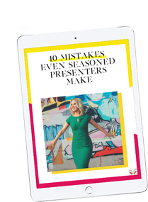 10 Mistakes Even Seasoned Presenters Make shown on iPad with smaller text saying Free!